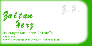 zoltan herz business card